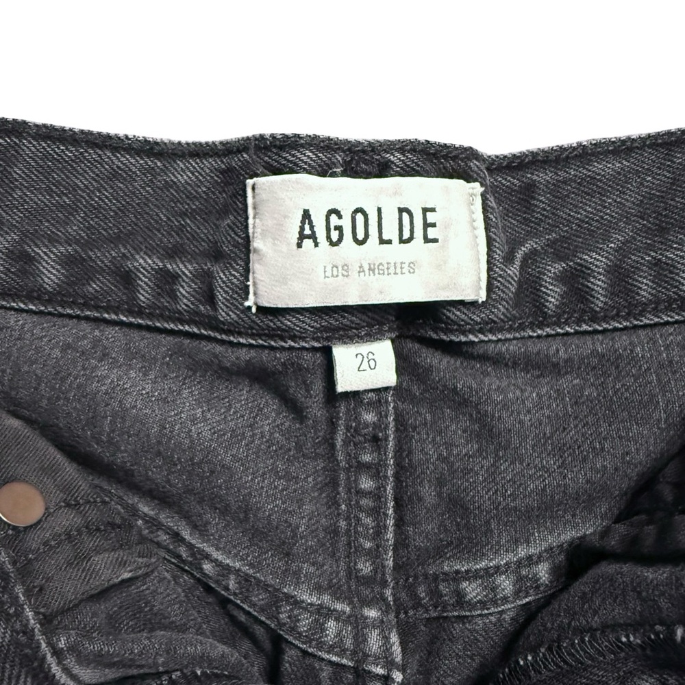 Agolde Parker Cut Off Jean Short In Crash Size 26 - Picture 7 of 9